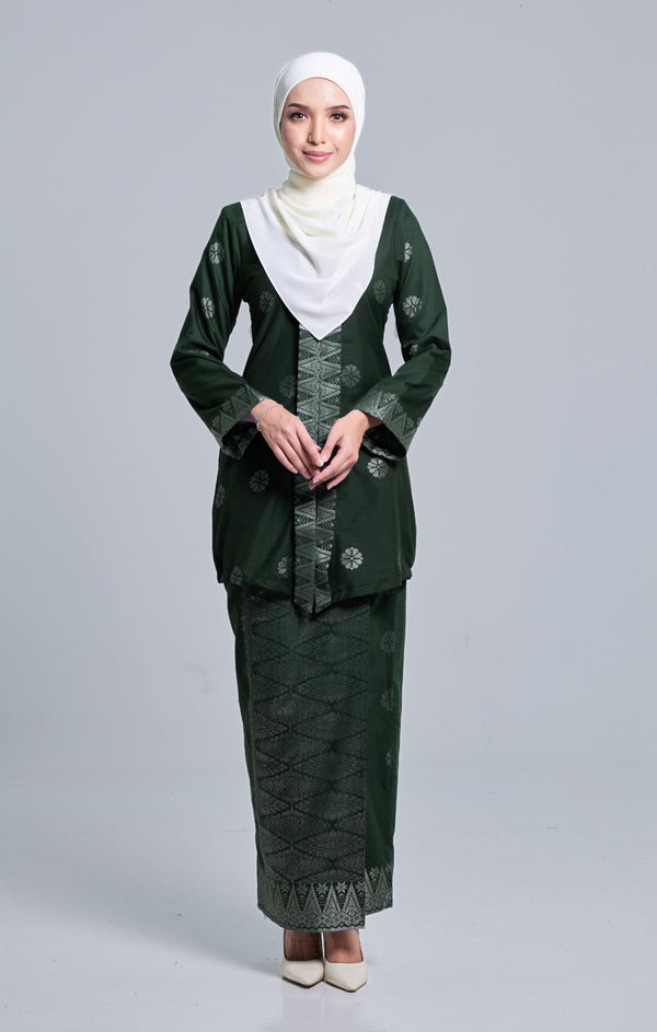 Seroja Kebaya | Emerald Green Silver